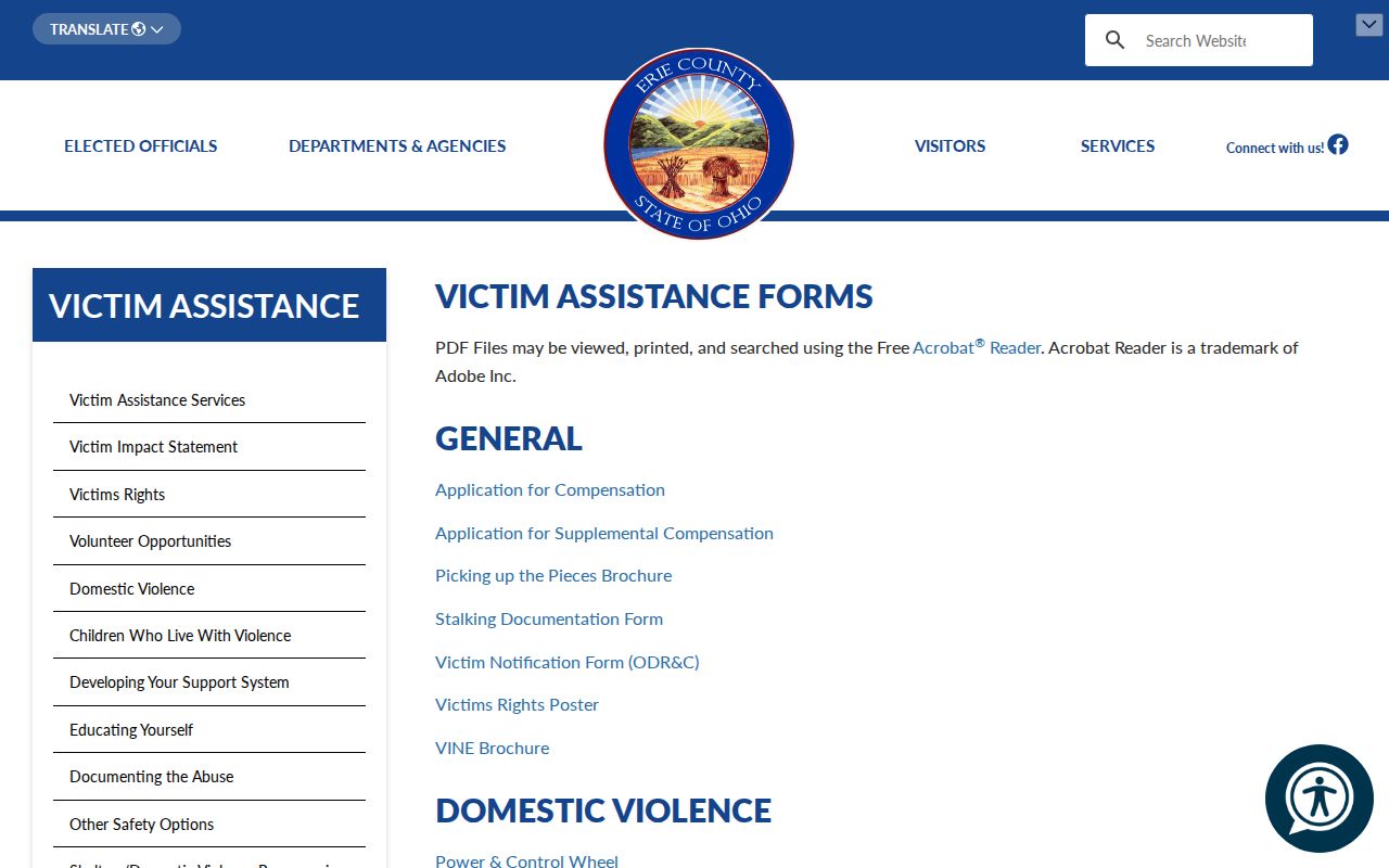 Erie County victim assistance and VINE notification resources